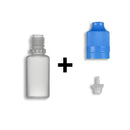 15ml LDPE Boston Round Child Resistant/Tamper Evident Bottles + Caps & Tips SET