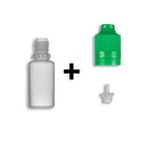 15ml LDPE Boston Round Child Resistant/Tamper Evident Bottles + Caps & Tips SET