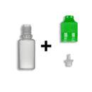 15ml LDPE Boston Round Child Resistant/Tamper Evident Bottles + Caps & Tips SET