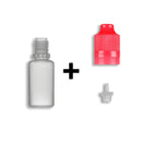 15ml LDPE Boston Round Child Resistant/Tamper Evident Bottles + Caps & Tips SET