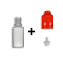 15ml LDPE Boston Round Child Resistant/Tamper Evident Bottles + Caps & Tips SET