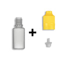 15ml LDPE Boston Round Child Resistant/Tamper Evident Bottles + Caps & Tips SET