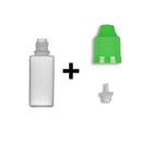 15ml LDPE Boston Round Child Resistant Bottles + Caps & Tips SET