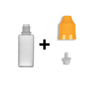 15ml LDPE Boston Round Child Resistant Bottles + Caps & Tips SET