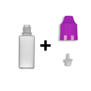 15ml LDPE Boston Round Child Resistant Bottles + Caps & Tips SET