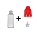 15ml LDPE Boston Round Child Resistant Bottles + Caps & Tips SET