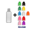 15ml LDPE Boston Round Child Resistant Bottles + Caps & Tips SET