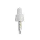 18-415 White Tamper Evident/Child Resistant "Superdropper" Dropper Assembly- Graduated 66mm Length