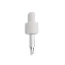 18-415 White Tamper Evident/Child Resistant Dropper Assembly- Clear 66mm Length