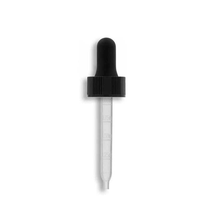 20-400 Standard Dropper Assembly w/ Plastic Pipette- Graduated (Molded) 76mm Length