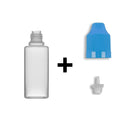 20ml LDPE Boston Round Child Resistant Bottles + Caps & Tips SET