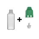 20ml LDPE Boston Round Child Resistant Bottles + Caps & Tips SET