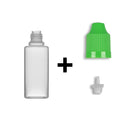 20ml LDPE Boston Round Child Resistant Bottles + Caps & Tips SET