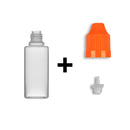 20ml LDPE Boston Round Child Resistant Bottles + Caps & Tips SET