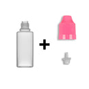 20ml LDPE Boston Round Child Resistant Bottles + Caps & Tips SET