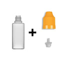 20ml LDPE Boston Round Child Resistant Bottles + Caps & Tips SET