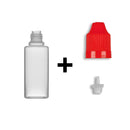 20ml LDPE Boston Round Child Resistant Bottles + Caps & Tips SET