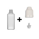 20ml LDPE Boston Round Child Resistant Bottles + Caps & Tips SET