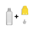 20ml LDPE Boston Round Child Resistant Bottles + Caps & Tips SET