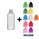 20ml LDPE Boston Round Child Resistant Bottles + Caps & Tips SET