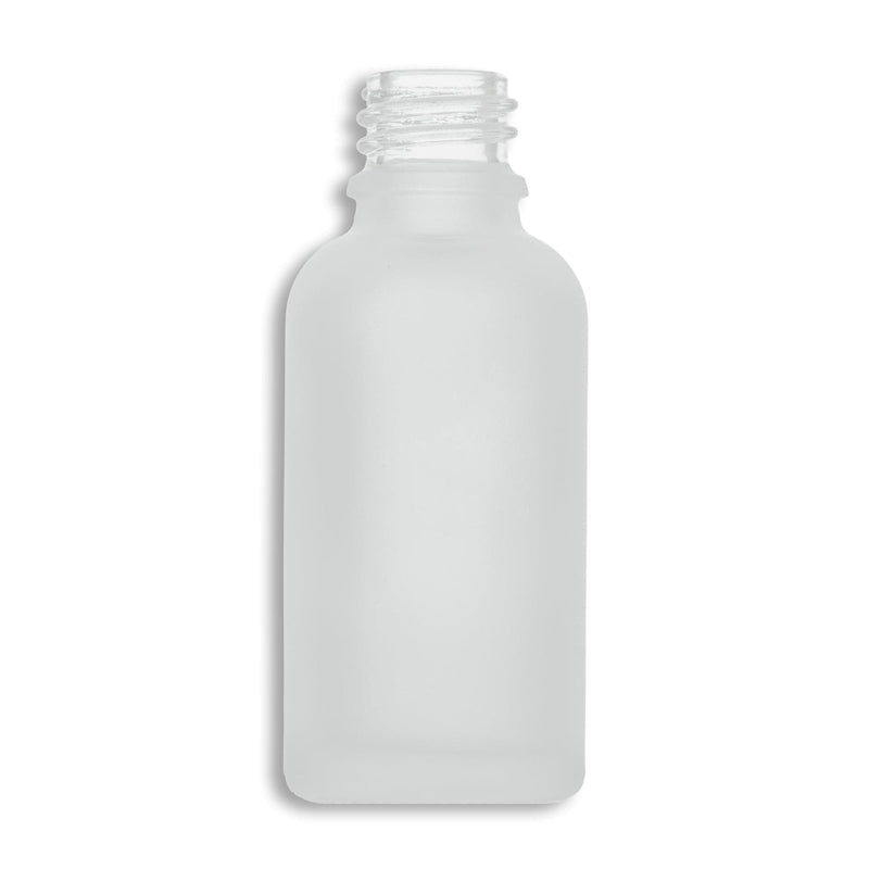 30mL Frosted Clear Euro Round Glass Bottle
