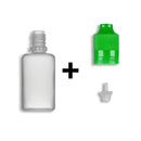 30ml LDPE Boston Round Child Resistant/Tamper Evident Bottles + Caps & Tips SET