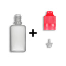 30ml LDPE Boston Round Child Resistant/Tamper Evident Bottles + Caps & Tips SET