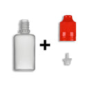 30ml LDPE Boston Round Child Resistant/Tamper Evident Bottles + Caps & Tips SET