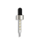 20-400 Matte Silver Standard Dropper Assembly w/ Black Bulb- Graduated 76mm Length
