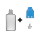 30ml LDPE Boston Round Child Resistant Bottles + Caps & Tips SET