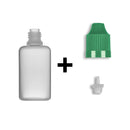 30ml LDPE Boston Round Child Resistant Bottles + Caps & Tips SET