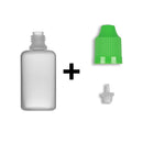 30ml LDPE Boston Round Child Resistant Bottles + Caps & Tips SET