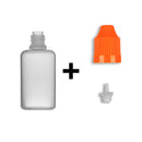 30ml LDPE Boston Round Child Resistant Bottles + Caps & Tips SET