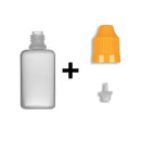 30ml LDPE Boston Round Child Resistant Bottles + Caps & Tips SET