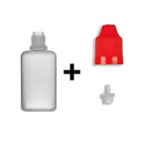 30ml LDPE Boston Round Child Resistant Bottles + Caps & Tips SET