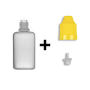 30ml LDPE Boston Round Child Resistant Bottles + Caps & Tips SET