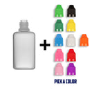30ml LDPE Boston Round Child Resistant Bottles + Caps & Tips SET