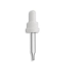 18-415 White Tamper Evident Dropper Assembly w/ Nitrile Bulb- Clear 76mm Length