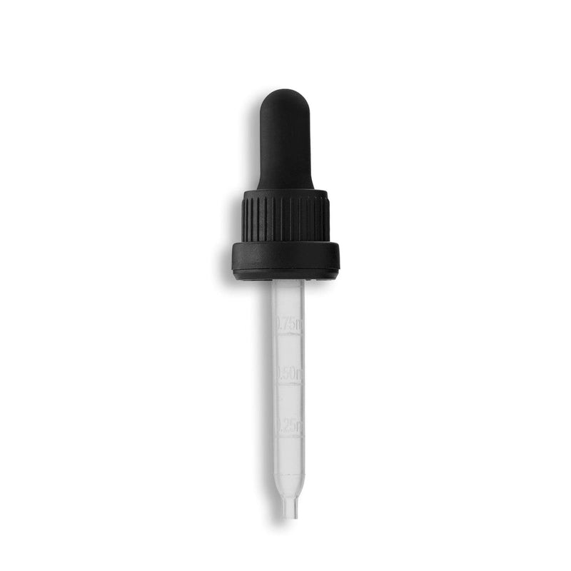 18-415 Tamper Evident Dropper Assembly w/ Plastic Pipette- Graduated 76mm Length