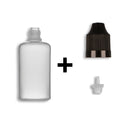 50ml LDPE Boston Round Child Resistant Bottles + Caps & Tips SET