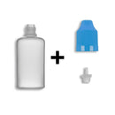 50ml LDPE Boston Round Child Resistant Bottles + Caps & Tips SET