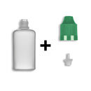 50ml LDPE Boston Round Child Resistant Bottles + Caps & Tips SET