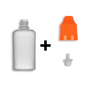 50ml LDPE Boston Round Child Resistant Bottles + Caps & Tips SET