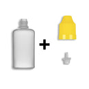 50ml LDPE Boston Round Child Resistant Bottles + Caps & Tips SET