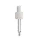 18-415 White Tamper Evident/Child Resistant Dropper Assembly- Clear 89mm Length
