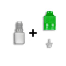 5ml LDPE Boston Round Child Resistant/Tamper Evident Bottles + Caps & Tips SET