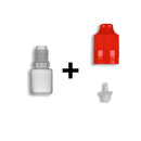 5ml LDPE Boston Round Child Resistant/Tamper Evident Bottles + Caps & Tips SET