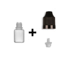 5ml LDPE Boston Round Child Resistant Bottles + Caps & Tips SET