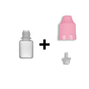 5ml LDPE Boston Round Child Resistant Bottles + Caps & Tips SET
