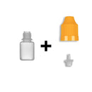 5ml LDPE Boston Round Child Resistant Bottles + Caps & Tips SET